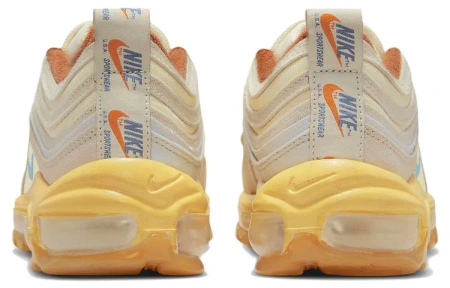Nike Air Max 97 Текстиль Кожа Дышащий Низкий Топ Повседневные Кроссовки для Бега Женские Кокосовое Молоко
