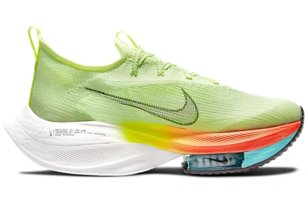 Nike Дышащий Покрытие Низкий Топ Марафон Длинный Бег Беговые Кроссовки Женские Неон Зеленый