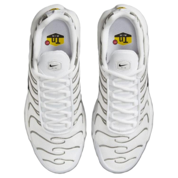 Nike Air Max Plus Дышащая Поддержка Низкий Верх Повседневные Беговые Кроссовки Женские Белый Серебряный