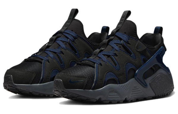Nike Air Huarache Low Топ Повседневные Беговые Кроссовки Женские Черные Синие