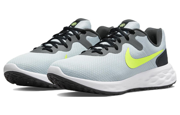 Nike REVOLUTION 6 Ткань Низкий Верх Повседневные Беговые Кроссовки Мужские Синий Желтый