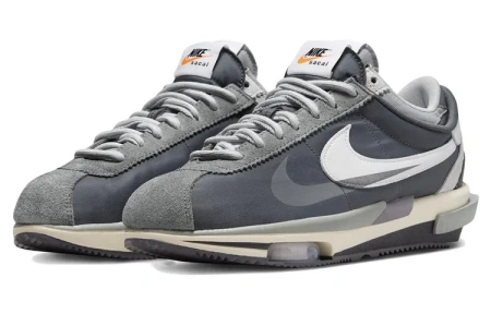 Sacai X Nike Zoom Cortez Ткань против скольжения и дышащая низкий верх повседневный городской коммутатор