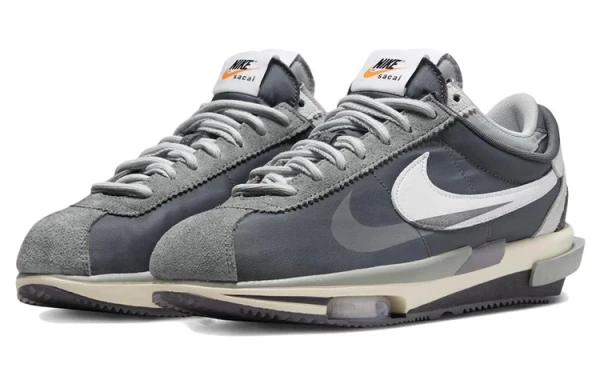 Sacai X Nike Zoom Cortez Ткань против скольжения и дышащая низкий верх повседневный городской коммутатор