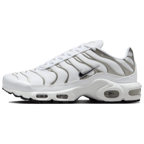 Nike Air Max Plus Дышащая Поддержка Низкий Верх Повседневные Беговые Кроссовки Женские Белый Серебряный