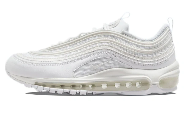 Nike Air Max 97 Амортизация Дышащий Легкий Низкий Верх Повседневные Беговые Кроссовки Женские Белые