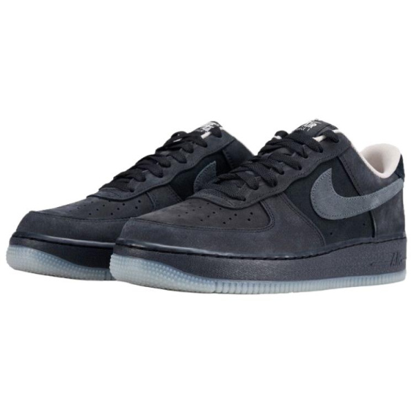 Nike Air Force 1 Кожа Дышащий Амортизация Скейтбординг Мужские Черные