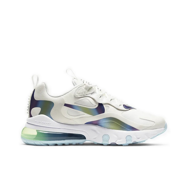 Nike Air Max 270 Ткань Низкий Верх Амортизирующие Повседневные Беговые Кроссовки Женские Синие Зеленые
