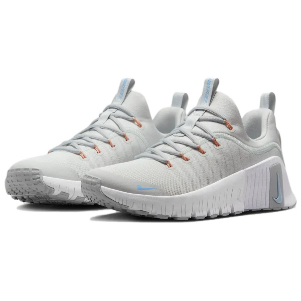 Nike Free Metcon 6 Противоскользящие Устойчивые к истиранию Низкие Повседневные Беговые Кроссовки Женские Серый Белый