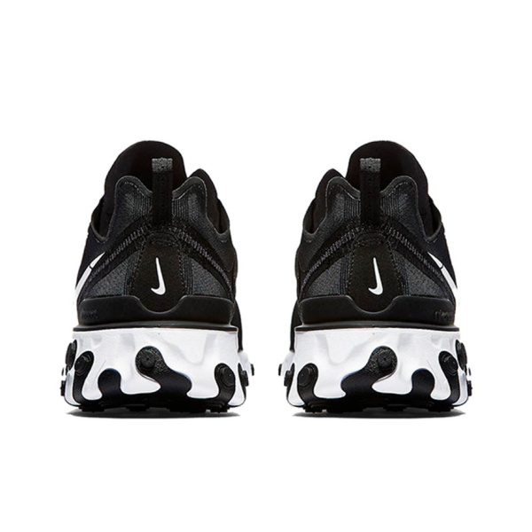 Nike React Element 55 Амортизация Низкий Топ Повседневные Беговые Кроссовки Унисекс Черный Белый