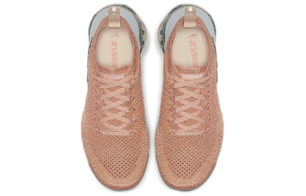 Nike VaporMax Flyknit 2 Low Топ Беговые кроссовки Женские Розовый Ткань вязаная Воздушная подушка