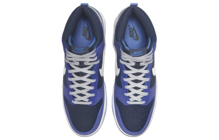 Nike Dunk High 'Обсидиан' Кожа Противоскользящие Устойчивые к истиранию Легкие Кроссовки для скейтбординга Мужские Синие