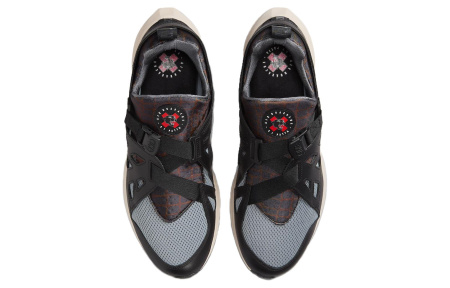 Patta X Nike Air Huarache Ткань Противоскользящие Низкие Беговые Кроссовки Мужские Черные Серые Красные
