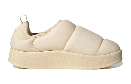 Adidas Puffylette J Устойчивая к истиранию Низкая Повседневная Обувь Кремовый Абрикос Унисекс