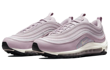 Nike Air Max 97 Vintage Дышащие Низкие Повседневные Беговые Кроссовки Женские Грязно-Розовые
