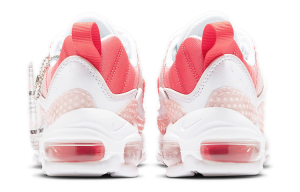 Nike Air Max 98 Синтетическая кожа Низкий топ Воздушная подушка Повседневные беговые кроссовки Женские Белый Красный