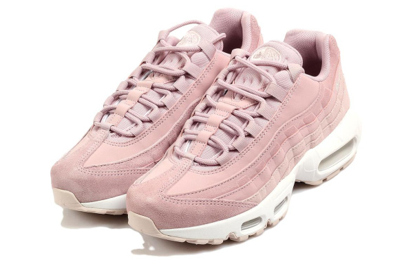 Nike Air MAX 95 Амортизация Износостойкие Низкие Повседневные Беговые Кроссовки Женские Вишневый Цветок Розовый