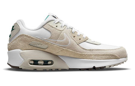 Nike Air Max 90 Low Топ Повседневные Беговые Кроссовки Женские Парусный Белый