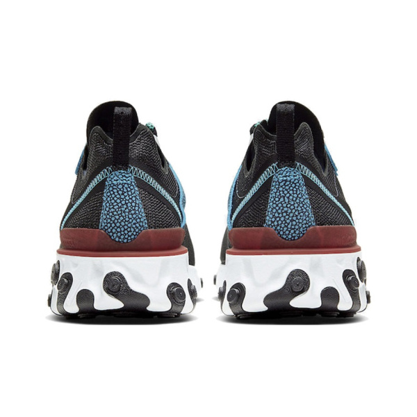 Nike React Element 55 Ткань Амортизация Противоскользящие Низкие Кроссовки для Бега Унисекс Серый Синий