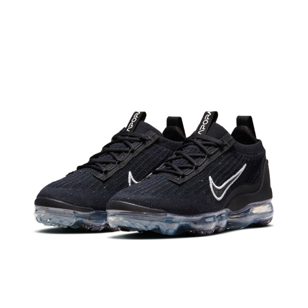 Nike VaporMax Flyknit Low Повседневные беговые кроссовки для женщин черные