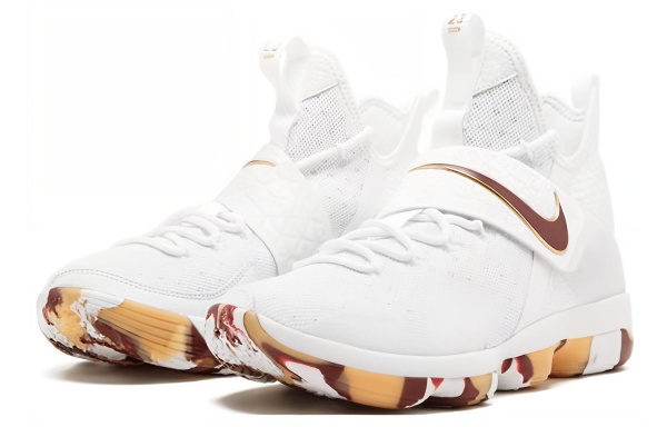 Nike Lebron 14 Wine James 14 Нон-Слип Легкий Высокий Топ Баскетбольные Кроссовки для Игры Мужской Белый
