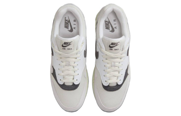 Nike Air Max 1 Low Топ Повседневные Беговые Кроссовки Мужские Белый Серый Черный