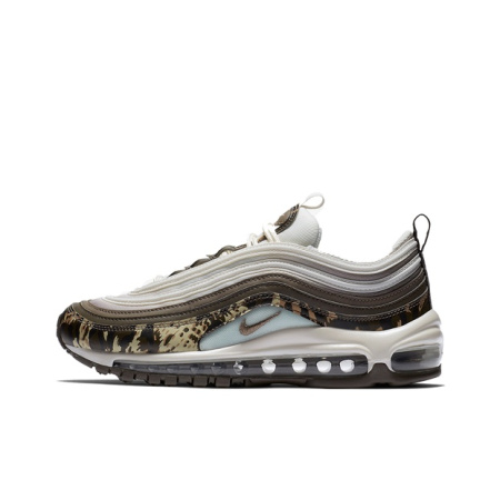 Nike Air Max 97 Нейлоновые Низкие Беговые Кроссовки Женские Камуфляж Коричневый