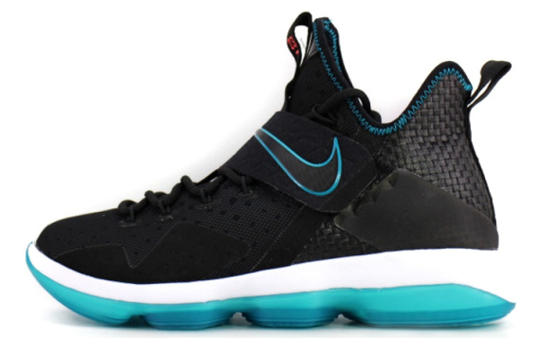 Nike Lebron 14 Удобные Противоскользящие Легкие Низкие Баскетбольные Кроссовки для Игры Мужские Черные Синие