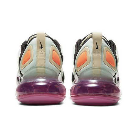 Nike Air Max 720 Винтаж Кожа Низкие Кроссовки для Бега Женские Фиолетово-Зеленый Пэчворк Спортивный