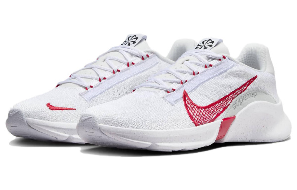 Nike SuperRep противоскользящие устойчивые к истиранию низкие кроссовки для тренировок мужские белые и красные