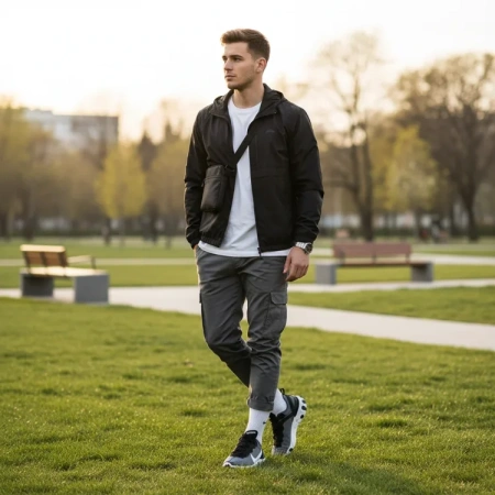 Nike React Element 55 Ткань Anti-Slip Легкий Низкий Верх Повседневные Беговые Кроссовки Унисекс Черный Белый