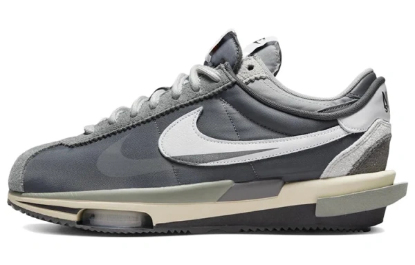 Sacai X Nike Zoom Cortez Ткань против скольжения и дышащая низкий верх повседневный городской коммутатор