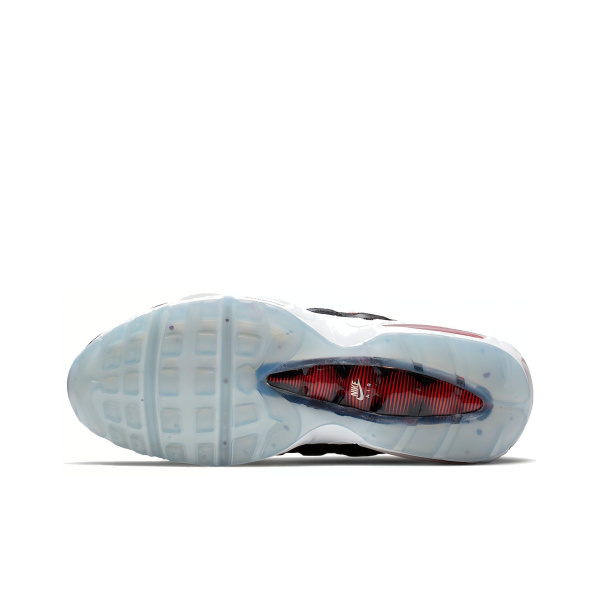 Nike Air Max 95 Текстиль Кожа Низкие Беговые Кроссовки Мужские Черные Красные