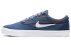 Nike SB Charge Cnvs Prm Полосы Низкие Кроссовки для Скейтбординга Унисекс Синие Белые