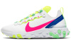 Nike React Element 55 Ткань Амортизация Баланс Низкий Топ Повседневные Беговые Кроссовки Женские Белый Розовый Зеленый