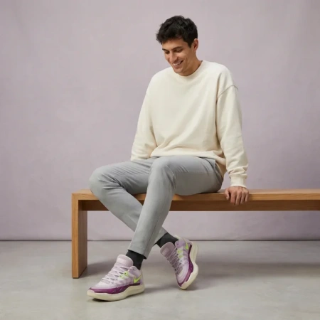 ALCHEMIST X Nike KD 17 Low Топ Баскетбольные кроссовки Мужские Фиолетовые Рисовые Цвет