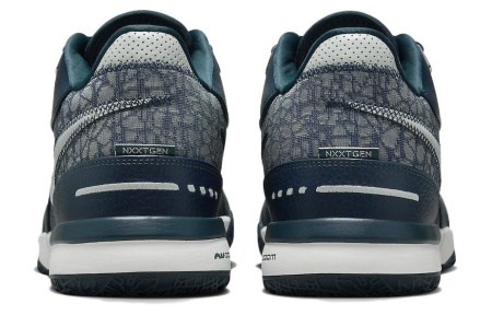 Nike LeBron NXXT Gen AMPD Armoury Темно-синий Синий Низкие Баскетбольные Кроссовки Мужские Сине-зеленый