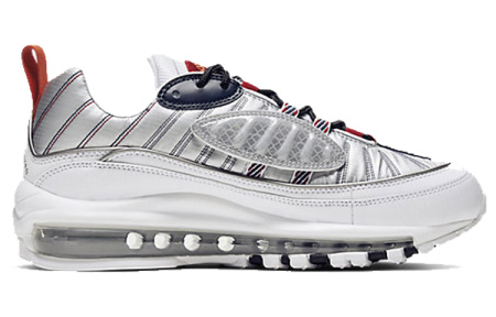 Nike Air Max 98 Спортивный ретро стиль текстиль синтетическая кожа низкий верх воздушная подушка для тренировок