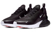 Nike Air Max 270 Canvas Low Top Air Cushion Повседневные Беговые Кроссовки Унисекс Черный Белый