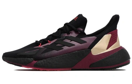 Adidas X9000l4 Ткань Противоскользящая Устойчивая к износу Низкие Беговые кроссовки Женские Черные Фиолетовые