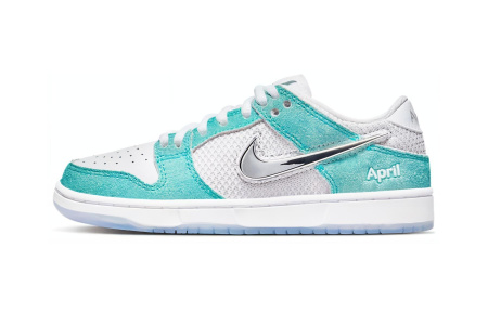 Апрель SKATEBOARDS X Nike Dunk SB противоскользящие устойчивые к истиранию низкие детские скейтборды белый зеленый
