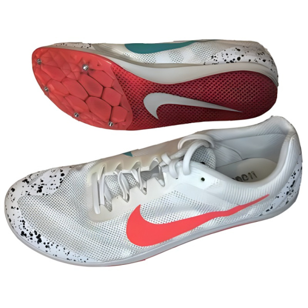 Nike Zoom Rival D 10 Спортивная амортизация дышащая низкий верх беговые кроссовки унисекс белые