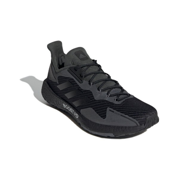 Adidas PulseBOOST Ткань Дышащая и Легкая Низкий Верх Повседневные Беговые Кроссовки Унисекс Черные