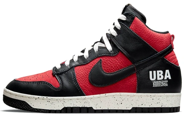 Nike Dunk High 'Fitness Red' Удобные высокие кроссовки для скейтбординга унисекс черные красные