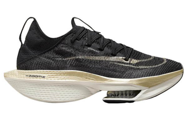 Nike Air Zoom Alphafly Next% 2 Беговые кроссовки Низкий Топ Черный/Золото Мужской