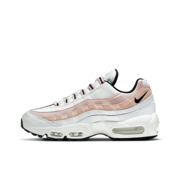 Nike Air Max 95 Текстиль Искусственная кожа Амортизация Дышащий Низкий верх Беговые кроссовки Женские Светло-розовый